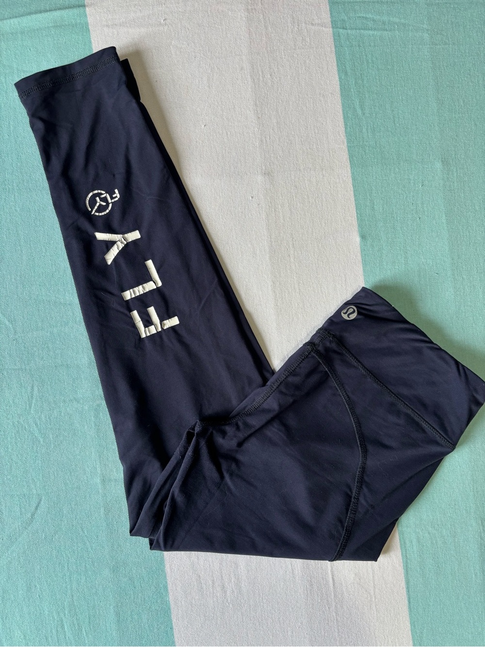 lululemon athletica Navy Blue Leggings with Logo